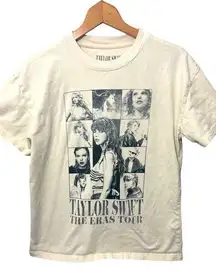 Taylor Swift The Eras Tour US Dates T-Shirt SMALL Cream Beige Official Merch