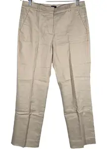 J. Crew Factory Kallie stretch linen-blend‎ straight-leg pant 10