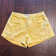 We The Free  Free People Yellow Shorts 27 CRVY