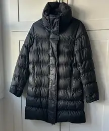 Nike Women's Black Mid Length Puffer Coat