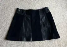 Zara Black Leather Skirt