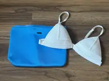 Traingl bikini top and bag