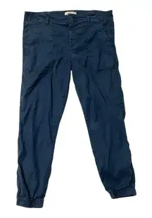 Level 99 Linen Blend Jogger Ankle Pants Breathable Summer Spring Blue size 31