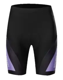 NOOYME Women’s‎ Cycling Bike Shorts 3D Padded Black Purple Size Small Comfort