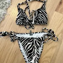 velvet zebra print bikini