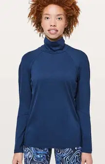 NWT Lululemon Lab Gami Long Sleeve Merino Jersey Top Onyx Blue