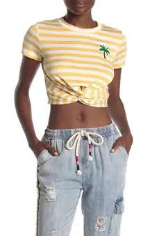 palm tree crop top NWT