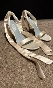 Ivory Satin Heels