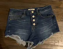 Wild Blue Cut Off Denim Shorts Size 3‎