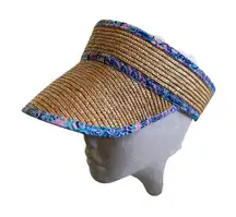 Lilly Pulitzer Straw Sun Visor Commotion In The Ocean