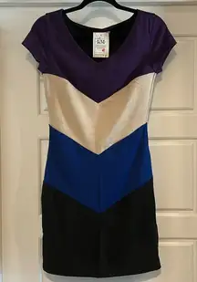 Stylish Vertical Stripe Dress for Women – Size Small