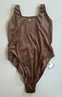 ADIDAS Women’s Brown Corduroy Swimsuit One Piece Size 18 NEW NET