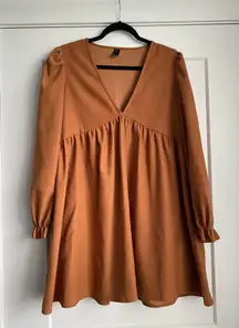 Shein Curve Dress Women M Long Sleeve V-Neck Flowy Comfy