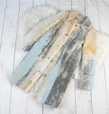 🆕 Reformation Women's Blue Lasker Coat Button Down Collar‎ Longsleeve Size XS