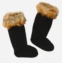 Hunter  Tawny Faux Fur Cuff Tall Boot Socks -Medium 7/8