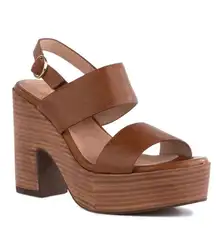 Tan Wedge Sandals