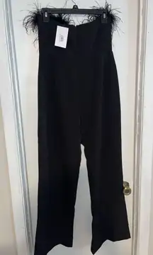 Ostrich feather jumpsuit 