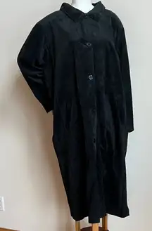 Centigrade Black Suede Women's Coat washable suede women 2X NWT- a gift for you
