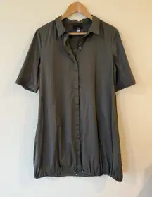 Alfani Wmn Sz 10 Olive Green, Long, Button/Drawstring Bottom Clz Short Slv Jkt