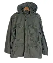 American Eagle Mock Neck Front Pockets chore coat jacket Y2K Military medium