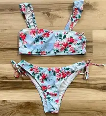 SheIn  Two Piece Floral Ruffle Bikini Women’s Medium