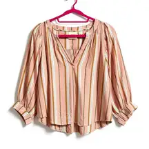 Anthropologie Maeve Brenda Peasant Top Size M Colorful Pullover Bohemian