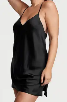 Victoria’s Secret Satin Open-Back Slip Dress BLUE M NWT IN PACKAGE