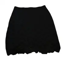 Eye Candy Black Lace Skirt Lined Party Cocktail Mini Skirt Size Medium Large‎