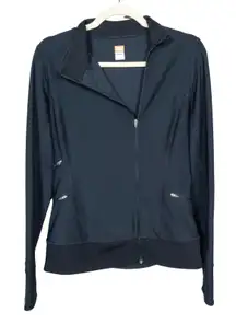 LUCY Black Activewear Lightweight Jacket Asymmetric Full Zip Women's Small