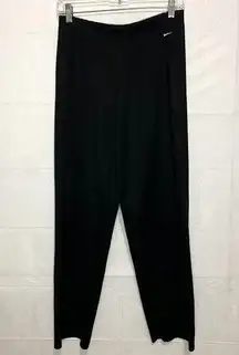 Nike  Womens Pants Medium Black Sweat Jogger Dri Fit Swoosh Casual Ribbed