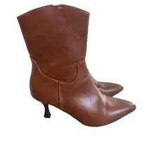 Y2K VTG. MIA WESTERN HEELED COWBOY BOOTS HEELS SZ. 7.5