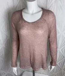 Bar lll Blush Rose Sweater with Silky Accordion Back