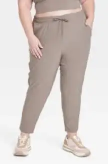 All‎ in motion taupe lightweight athleisure pants tapered casual women’s size XL