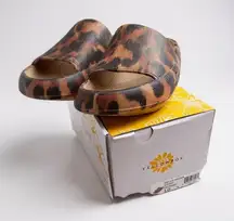 Yellow Box Zolah Leopard Print Slides Sandals Comfort Slip On Size‎ 10