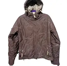 Ride Snowboards Womens Jacket Coat Size XL Brown Ski Winter hooded Cell Series 5