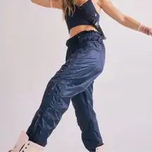 FP Movement Back to the Future Pants size Medium Navy Blue Jogger Windbreaker