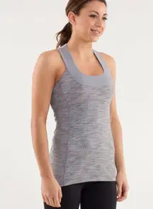 Lululemon Scoop Neck Tank Wee Are From Space Coal Fossil Top Size 8