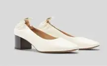 Everlane  The Italian Leather Day Heel in Bone Stacked New Womens Pumps Shoes