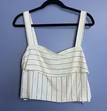 Avec Les Filles Striped Cropped Top - Size Small