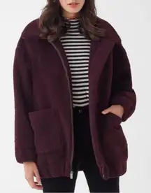 Splendid Zip Up Teddy Oversized Jacket