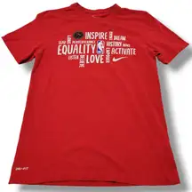 Shirt Size Medium M The Nike Tee Dri-Fit Graphic Print NBA Equality Inspire Unisex T-shirt