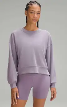 Lululemon Softstreme Perfectly Oversized Cropped Crew Purple Ash Size 4