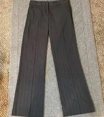 BCBGMAXAZRIA Size 6 Grey Dress Pants, with light yellow lines