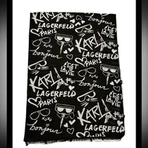 Karl Lagerfeld Paris Graffiti Scarf/Shawl Oversized