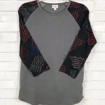 LuLaRoe Randy Americana Long Sleeve Tee Size Large