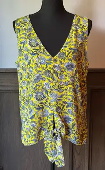 MICHAEL Michael Kors - Floral Yellow Sleeveless lightweight flowy Top