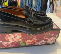 Reformation Agathea Black Chunky Sole Loafer