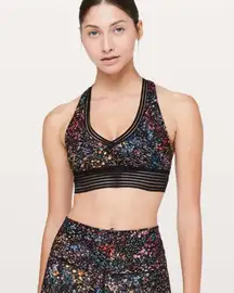 Lululemon Size 8 Find Focus Bra Flowerescent Multi Black Athletic Sports