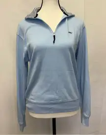 Vineyard Vines Light Blue 1/4 Zip Pullover XS Pima Cotton