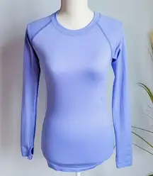 BuffBunny, Synergy Seamless Long Sleeve Periwinkle Blue Active Top Size Small